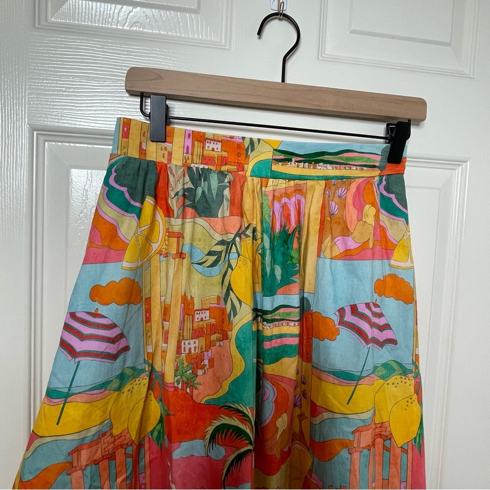 New Show Me Your Mumu Pisa Skirt Postcards from Italia with Pockets Size Medium - Picture 12 of 16